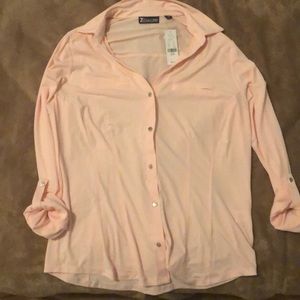 Pink casual button down